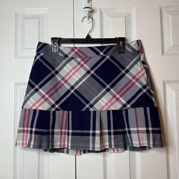 Lady Hagen Pants - Lady Hagen Navy/Wht/Pink Plaid School Girl Skort